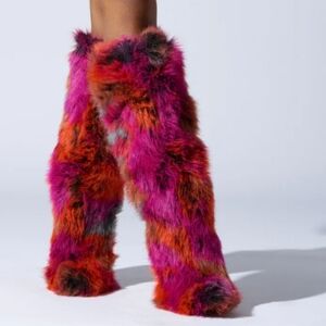 Azalea Wang Vibrant Furry Boots